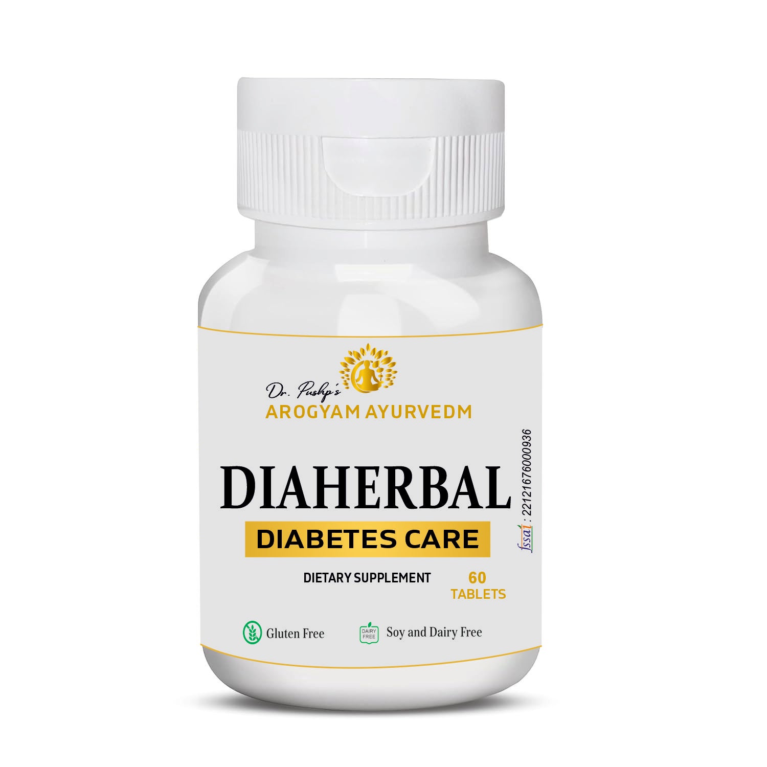 Dr. Pushp's AROGYAM AYURVEDM  DIAHERBAL TABLET | Helps in Diabetes, Optimal Healthy Blood Glucose Wellness