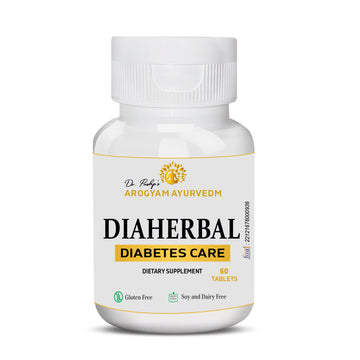 Dr. Pushp's AROGYAM AYURVEDM  DIAHERBAL TABLET | Helps in Diabetes, Optimal Healthy Blood Glucose Wellness