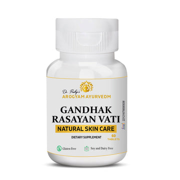 Dr. Pushp's AROGYAM AYURVEDM GANDHAK RASAYAN VATI |Helps in skin Related Conditions | Helps in Detoxify body