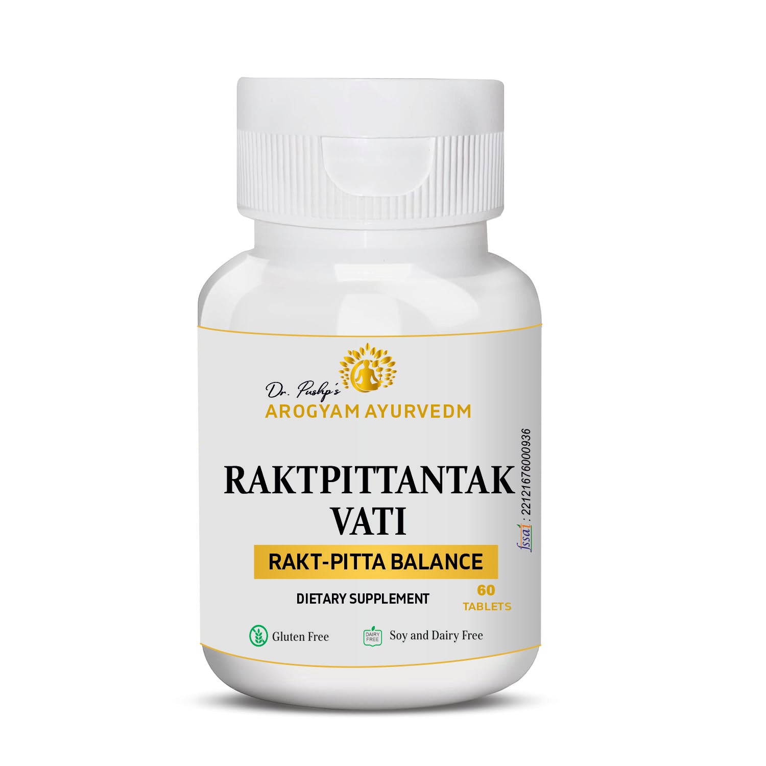 Dr. Pushp's AROGYAM AYURVEDM Raktpittantak Vati | Pack of 60 Tablets