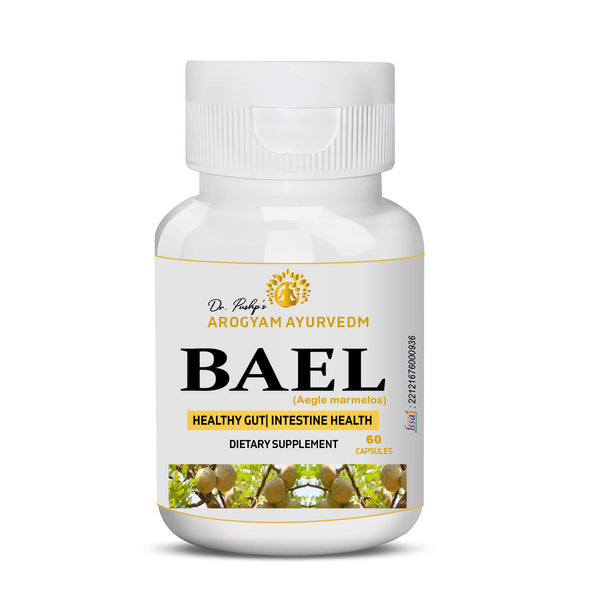 Dr. Pushp's AROGYAM AYURVEDM BAEL CAPLETS | Natural Stomach Health Supplement