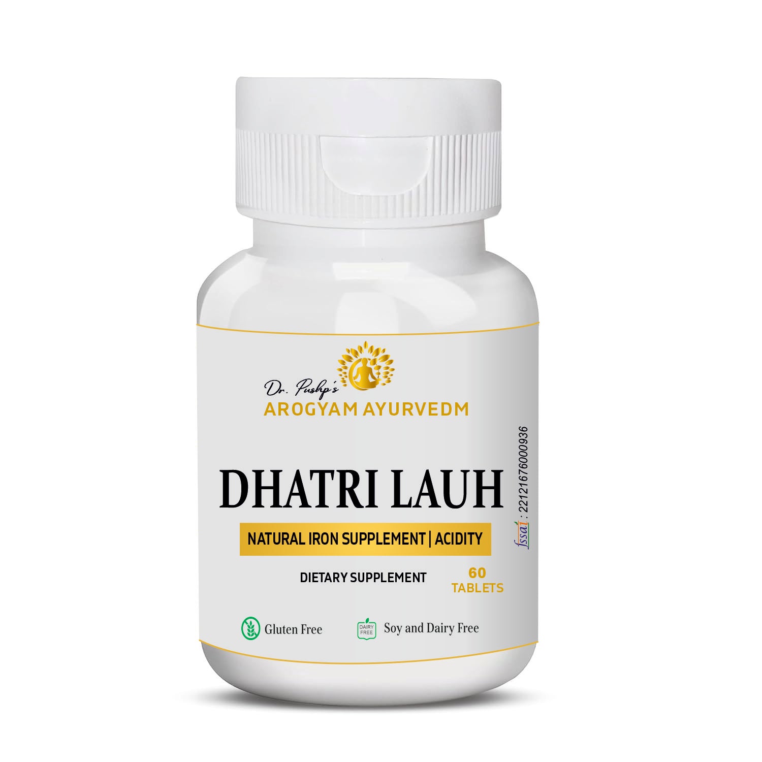 Dr. Pushp's AROGYAM AYURVEDM DHATRI LAUH TABLETS | Helps to improve Iron levels in Body | Improves Digestion