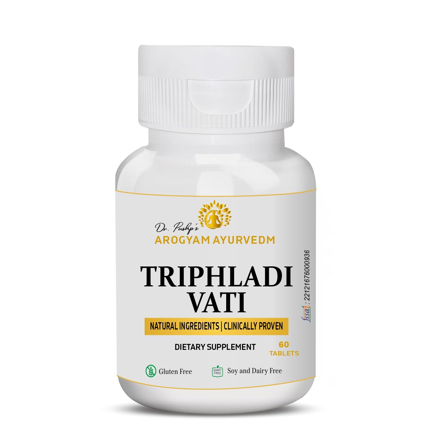 Dr. Pushp's Arogyam Ayurvedm Triphaladi Vati Tablets | Relief from Constipation, Abdominal Disorder| Balances All Three Doshas