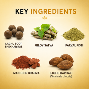 Dr. Pushp's AROGYAM AYURVEDM UDARAMRIT POWDER | HELPS IN DIGESTIVE DISORDERS, ACIDITY AND IBS.