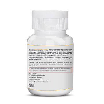 Dr. Pushp's AROGYAM AYURVEDM Kaishor Guggulu | Anti-inflammatory| Blood Purifier