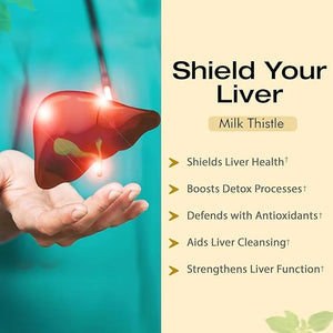 Milk Thistle Capsules | Liver & Digestive Wellness Support | Pack of 60 Capsules | Dr. Pushp's Arogyam Ayurvedm