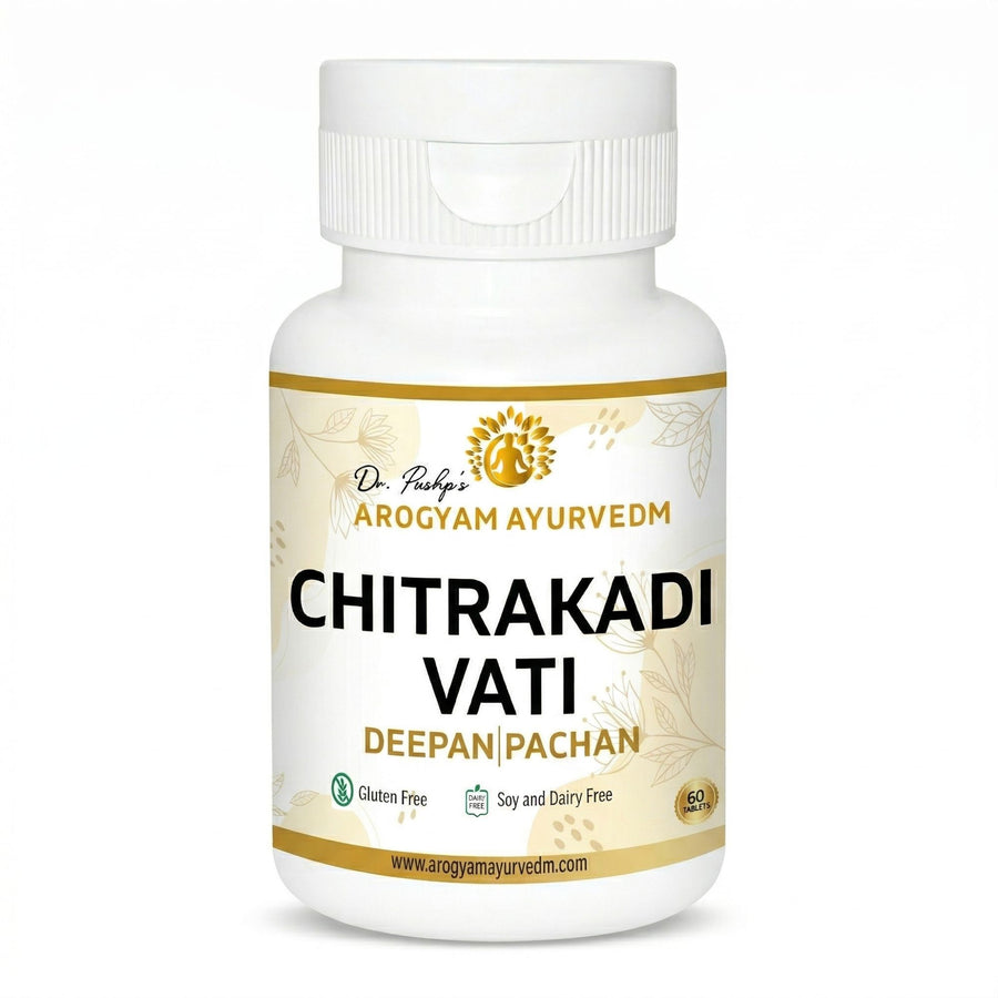 AROGYAM AYURVEDM CHITRAKADI VATI (90)| Helps in IBS and Digestive Disorders