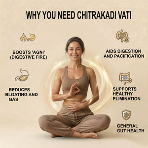 AROGYAM AYURVEDM CHITRAKADI VATI (90)| Helps in IBS and Digestive Disorders