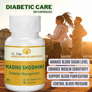 Dr. Pushp's Arogyam Ayurvedm Madhushodhni capsule (90)for Healthy Blood Sugar Wellness