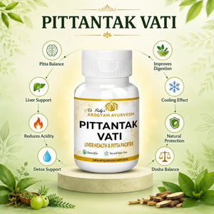 Dr. Pushp's AROGYAM AYURVEDM Pittantak Vati for liver health care