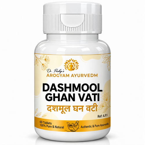 Dashmool Ghanvati | Vata Balance & Overall Wellness Support | Pack of 60 Tablets | Dr. Pushp's Arogyam Ayurvedm