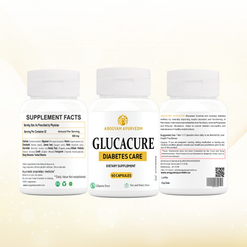 Dr. Pushp's Arogyam Ayurvedm Glucacure Capsule – Blood Glucose Management , Reduces Sugar – Pack of 60