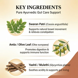 Gutlax Tablets | Gut Cleansing & Regularity Support | Pack of 60 Tablets | Dr. Pushp's Arogyam Ayurvedm