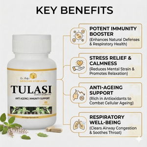 Dr. Pushp's AROGYAM AYURVEDM Tulasi Caplets for immunity support