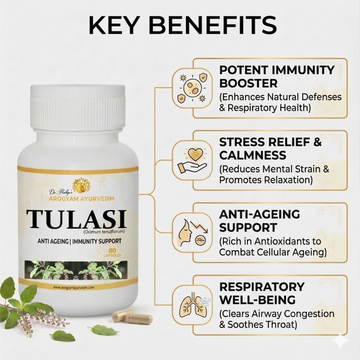 AROGYAM AYURVEDM Tulasi Caplets