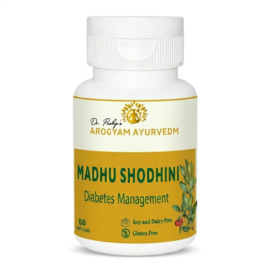 Dr. Pushp's Arogyam Ayurvedm Madhushodhni capsule (90)for Healthy Blood Sugar Wellness