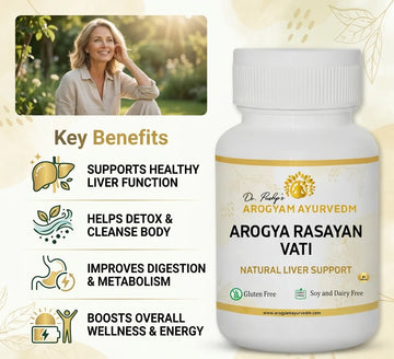 Dr. Pushp's AROGYAM AYURVEDM's AROGYA RASAYAN VATI USEFUL lN LIVER DISORDERS