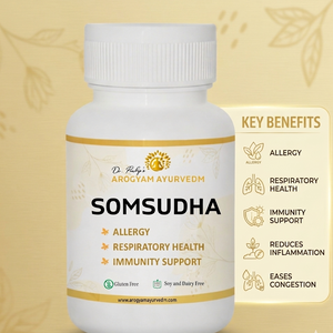 Dr.Pushp's Arogyam Ayurvedm Somsudha Vati for Allergies & Immunity Support (90 Tablet)