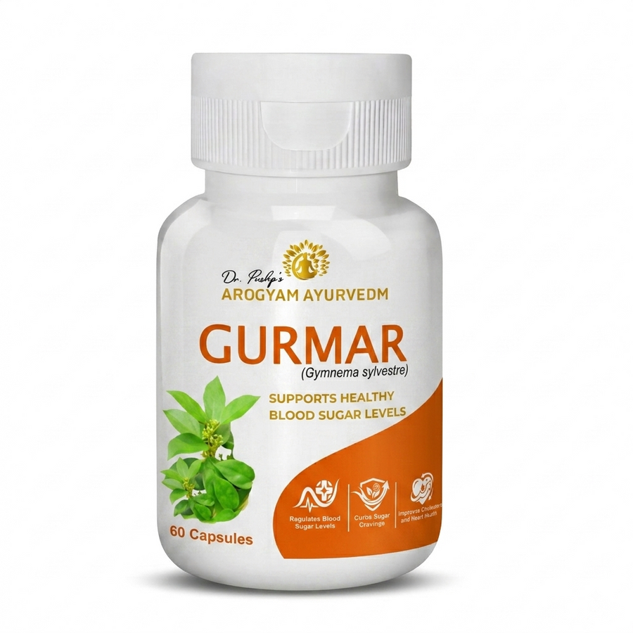 Dr. Pushp's Arogyam Ayurvedm Gurmar Capsules Support for Healthy Blood Sugar