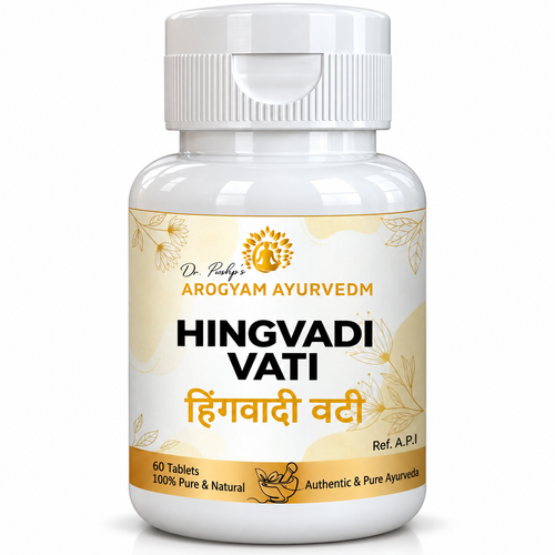 Hingvadi Vati Tablets | Digestive Comfort Support | Pack of 90 Tablets | Dr. Pushp's Arogyam Ayurvedm
