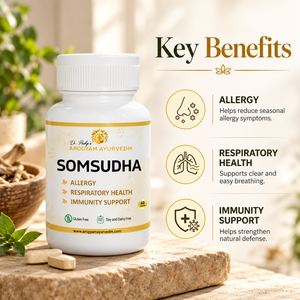 Somsudha Vati | Immune & Respiratory Wellness Support | Pack of 90 Tablets | Dr. Pushp's Arogyam Ayurvedm