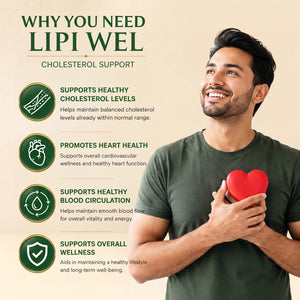 Arogyam Ayurvedam Lipi Wel Capsules – Ayurvedic Heart & Cholesterol Wellness Support