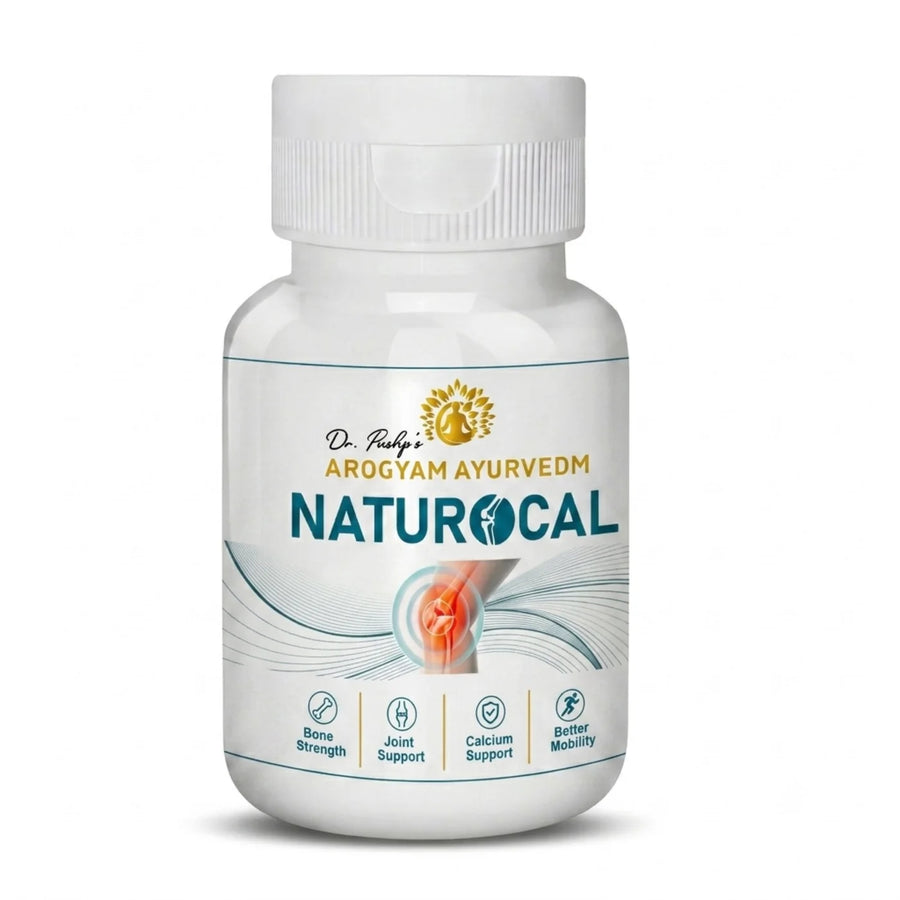 Dr. Pushp's AROGYAM AYURVEDM  NATUROCAL (90) | Natural Calcium Supplement for Bones and Joint