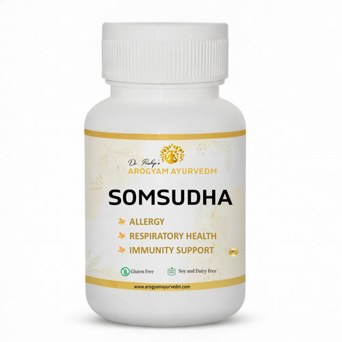 Dr.Pushp's Arogyam Ayurvedm Somsudha Vati for Allergies & Immunity Support (90 Tablet)