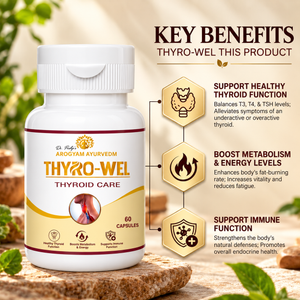 Thyrowel Capsules | Thyroid & Metabolic Wellness Support | Pack of 60 Capsules | Dr. Pushp's Arogyam Ayurvedm