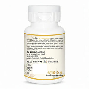 Dr. Pushp's AROGYAM AYURVEDM DEP AID CAPSULE (90) |  Mind Relaxant |  Helps in stress, Anxiety and Depression