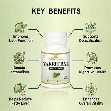 Dr. Pushp's AROGYAM AYURVEDM YAKRIT BAL FOR LIVER CARE - PACK OF 60 TABLETS