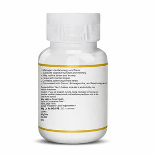 Dr. Pushp's Arogyam Ayurvedm Medha Plus (90) Brain, Memory & Concentration Support