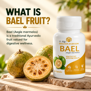 Bael Caplets | Stomach & Digestive Wellness Support | Pack of 60 Caplets | Dr. Pushp's Arogyam Ayurvedm
