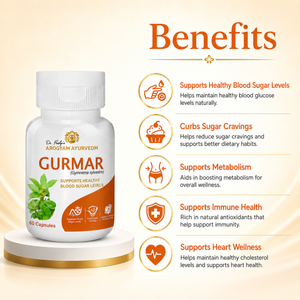Dr. Pushp's Arogyam Ayurvedm Gurmar Capsules Support for Healthy Blood Sugar