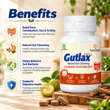 Gutlax Tablets | Gut Cleansing & Regularity Support | Pack of 60 Tablets | Dr. Pushp's Arogyam Ayurvedm