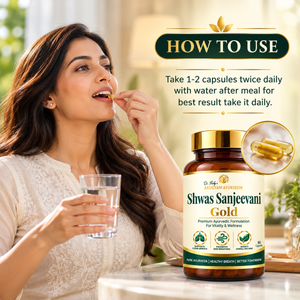Dr.Pushp Arogyam Ayurvedm Shwas Sanjeevani Gold