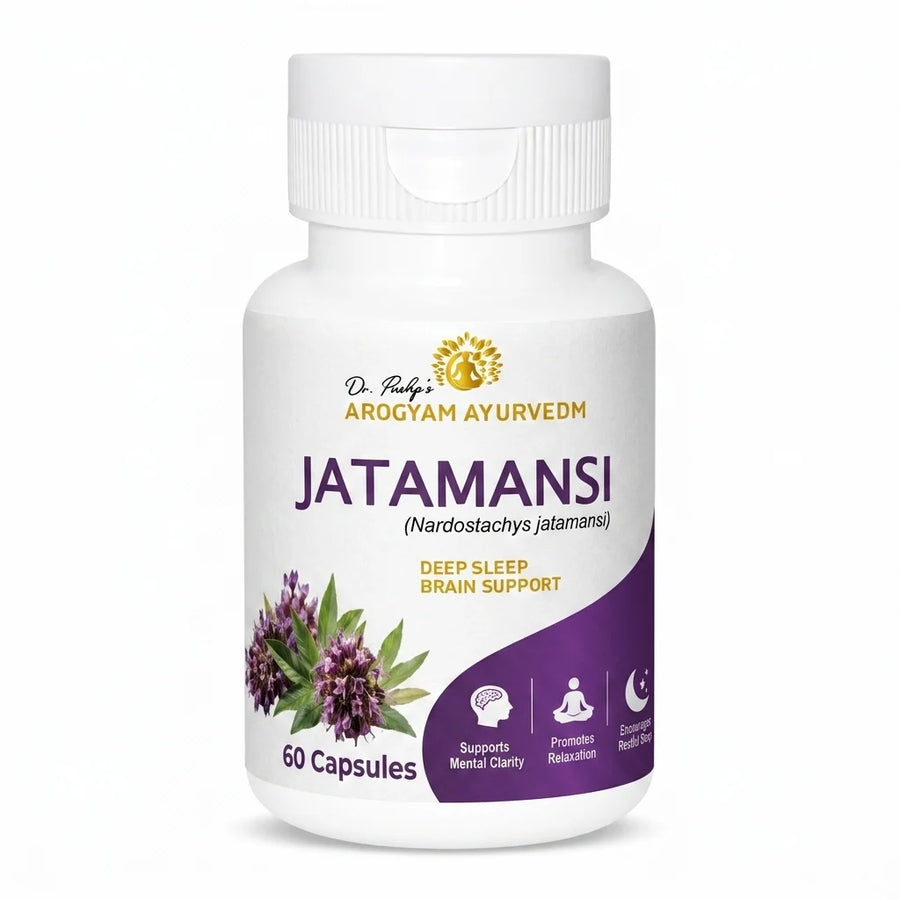 Dr. Pushp's AROGYAM AYURVEDM Jatamansi Capsules(90) | Brain Function Support