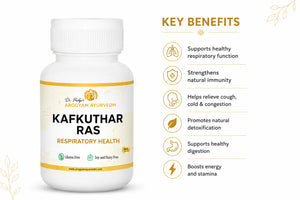 Dr. Pushp's AROGYAM AYURVEDM KAFKUTHAR RAS TABLETS | Helps in Cough & cold and Respiratory Disorders