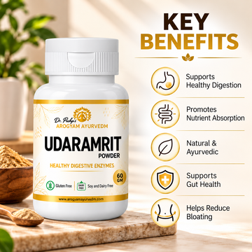 Udaramrit Powder | Digestive Wellness Support | 60g Pack | Dr. Pushp's Arogyam Ayurvedm
