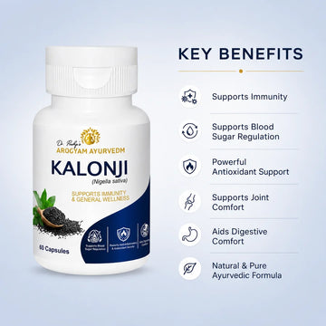 Kalonji Capsules | Black Seed Oil Supplement – 60 Capsules | Ayurvedic Immune & Wellness Support