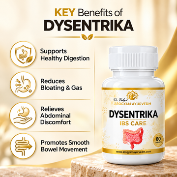 Dysentrika Tablets | Digestive Wellness Support | Pack of 60 Tablets | Dr. Pushp's Arogyam Ayurvedm