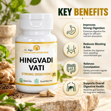Hingvadi Vati Tablets | Digestive Comfort Support | Pack of 90 Tablets | Dr. Pushp's Arogyam Ayurvedm