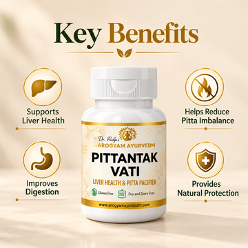 Pittantak Vati | Liver Wellness Support | Pack of 90 Tablets | Dr. Pushp's Arogyam Ayurvedm