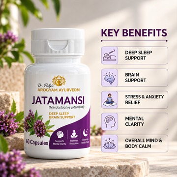 Jatamansi Capsules | Calm Mind & Restful Sleep Support | Pack of 60 Capsules | Dr. Pushp's Arogyam Ayurvedm