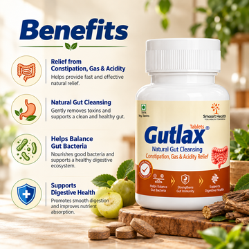 Gutlax Tablets | Gut Cleansing & Regularity Support | Pack of 60 Tablets | Dr. Pushp's Arogyam Ayurvedm