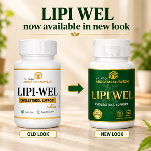 Lipi Wel Capsules | Heart & Cholesterol Wellness Support | Pack of 60 Capsules | Dr. Pushp's Arogyam Ayurvedm
