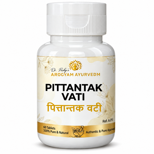 Pittantak Vati | Liver Wellness Support | Pack of 90 Tablets | Dr. Pushp's Arogyam Ayurvedm