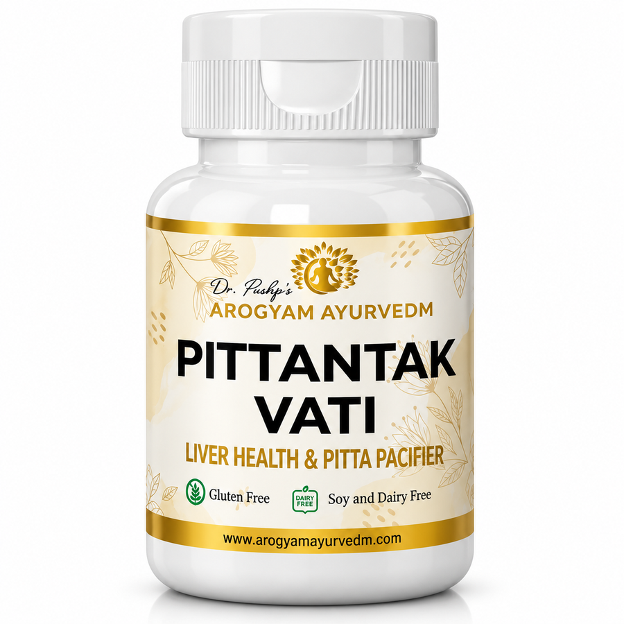 Pittantak Vati | Liver Wellness Support | Pack of 90 Tablets | Dr. Pushp's Arogyam Ayurvedm