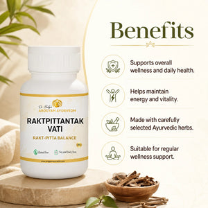 Dr. Pushp's AROGYAM AYURVEDM Raktpittantak Vati |Ayurvedic Blood & Pitta Balance Support Herbal Tablet