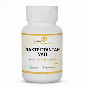 Dr. Pushp's AROGYAM AYURVEDM Raktpittantak Vati |Ayurvedic Blood & Pitta Balance Support Herbal Tablet